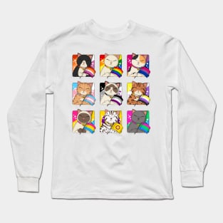 LGBTQ+ Pride Cats Long Sleeve T-Shirt